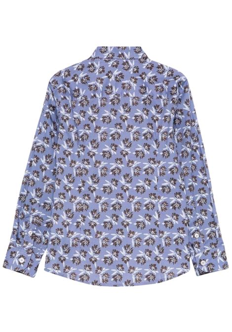 Blue cotton shirt for children Paolo Pecora | PP3936/MABLU
